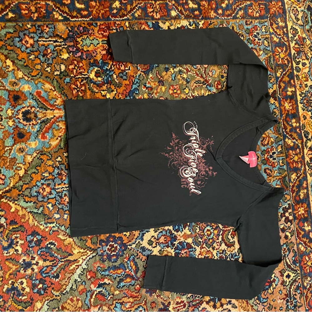 Triple Five Soul Black Long Sleeve Tee Graphic Design